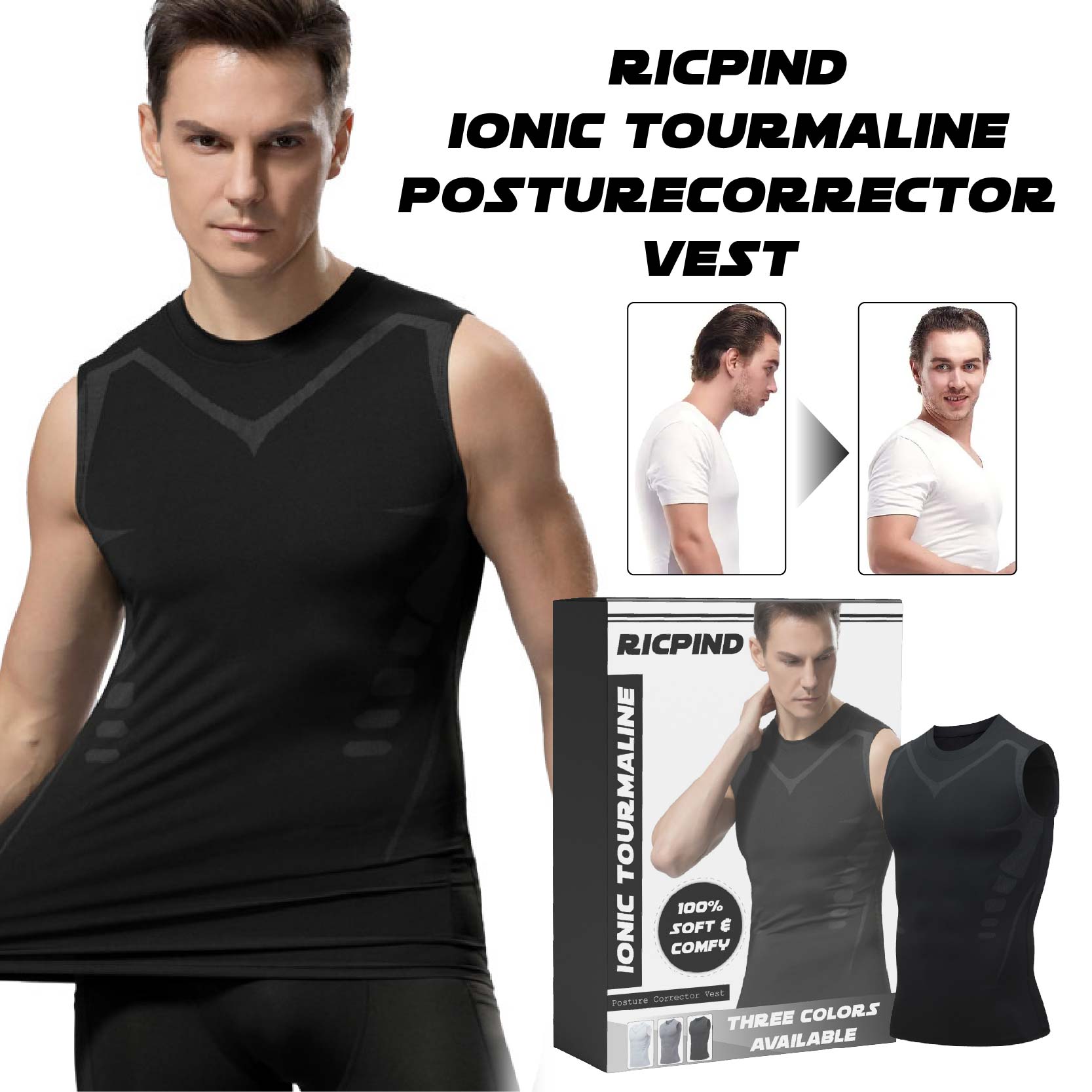 LELEBEAR Menionic Tourmaline Posturecorrector Vest,Posture Corrector  Vest,2023 New Version Ionic Shaping Sleeveless Shirt : : Clothing,  Shoes