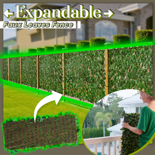 Expandable Faux Leaves Privacy Fence